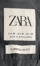 Load image into Gallery viewer, Zara Mens Black Super Slim Fit Long Sleeve Button-Up Shirt Size Medium