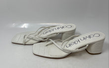 Load image into Gallery viewer, Calvin Klein Womens White Leather Open Toe Slip-On Slide Sandals Size 8.5 M