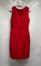 Load image into Gallery viewer, Calvin Klein Womens Red Sleeveless Round Neck Back Zip Sheath Dress Size 10