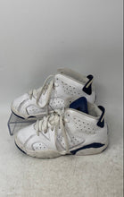 Load image into Gallery viewer, Nike Kids Jordan 6 Retro 384666-141 White Blue Sneaker Shoes Size 13C