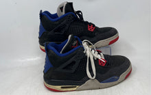 Load image into Gallery viewer, Nike Kids Air Jordan 4 Retro Red Black Blue Lace-Up Sneakers Shoes Size 7Y