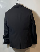 Load image into Gallery viewer, De Blasio Mens Black Peak Lapel Pockets Two-Button Blazer Suit Jacket Size 46
