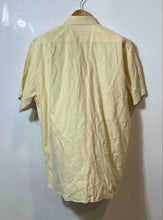 Load image into Gallery viewer, Authentic Christian Dior Mens Yellow Short Sleeve Dress Shirt Size 41-42 Stained