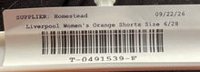 Load image into Gallery viewer, Liverpool Womens Orange Stretch Pockets Chino Shorts Size 6/28