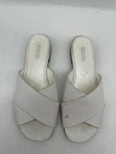 Load image into Gallery viewer, Michael Kors Womens White Leather Criss Cross Block Heel Slide Sandals Sz 5.5 M