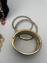 Load image into Gallery viewer, Assorted Bundle Of Gold Tone Beaded Chain Necklace Bracelet And Earrings 184.9g