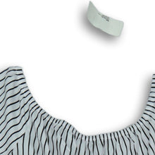 Load image into Gallery viewer, Forever 21 Womens Black White Off the Shoulder Short Sleeve Cropped Top Size M