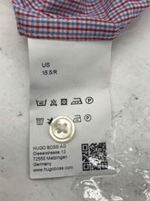 Load image into Gallery viewer, Hugo Boss Mens Multicolor Plaid Cotton Long Sleeve Sharp Fit Dress Shirt Sz 15.5