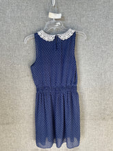 Load image into Gallery viewer, Forever 21 Womens Blue White Geometric Sleeveless Collared Summer Dress Size S