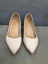 Load image into Gallery viewer, Coach Womens Beige Leather Pointed Toe Slip On Block Pump Heel Size 9 B
