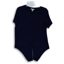 Load image into Gallery viewer, Calvin Klein Womens Blue Short Sleeve Round Neck Pullover Blouse Top Size M