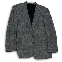 Load image into Gallery viewer, Evan Picone Mens Black Gray Long Sleeve Notch Lapel Two Button Blazer Size 46