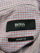 Load image into Gallery viewer, Hugo Boss Mens Multicolor Plaid Cotton Long Sleeve Sharp Fit Dress Shirt Sz 15.5