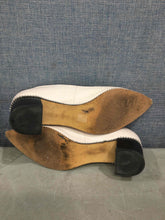 Load image into Gallery viewer, Coach Womens Beige Leather Pointed Toe Slip On Block Pump Heel Size 9 B