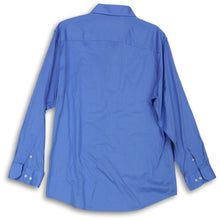 Load image into Gallery viewer, Alfani Mens Blue Long Sleeve Spread Collar Classic Button Up Shirt Size Large