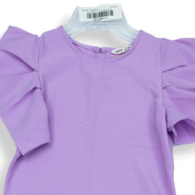 Load image into Gallery viewer, Shein Girls Lilac Ruffled Short Sleeve Crew Neck Pullover Blouse Top Size 9Y
