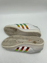 Load image into Gallery viewer, Adidas Boys Superstar White Leather Lace Up Low Top Sneakers Shoes Size 5