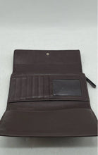 Load image into Gallery viewer, Coach Womens Brown Pebble Leather Inner Pockets Card Slots Trifold Wallet