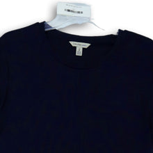 Load image into Gallery viewer, Calvin Klein Womens Blue Short Sleeve Round Neck Pullover Blouse Top Size M