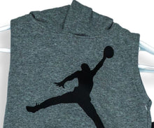 Load image into Gallery viewer, Jordan Boys Gray Cotton Blend Logo Sleeveless Pullover Hoodie Size 4-5 Yrs