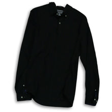 Load image into Gallery viewer, Express Mens Gray Cotton Soft Wash Long Sleeve Button Up Shirt Size Medium