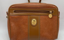 Load image into Gallery viewer, Braciano Womens Brown Embossed Leather Detachable Strap Zipper Crossbody Bag
