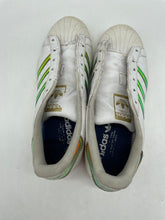 Load image into Gallery viewer, Adidas Boys Superstar White Leather Lace Up Low Top Sneakers Shoes Size 5