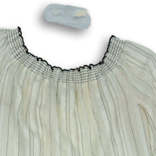 Load image into Gallery viewer, White House Black Market Womens White Striped Off The Shoulder Blouse Top Sz XS