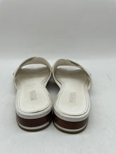 Load image into Gallery viewer, Michael Kors Womens White Leather Criss Cross Block Heel Slide Sandals Sz 5.5 M