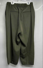 Load image into Gallery viewer, Express Womens Green Drawstring Pleated Front Wide-Leg Trouser Pants Size S
