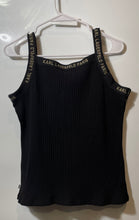 Load image into Gallery viewer, Karl Lagerfeld Womens Black Square Neck Stretch Pullover Tank Top Size Medium
