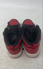 Load image into Gallery viewer, Nike Kids Air Jordan 1 Mid Red Black Lace-Up Sneakers Shoes Size 10C
