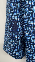 Load image into Gallery viewer, Scales Mens Blue Printed Short Sleeve Spread Collared Polo Shirt Size L
