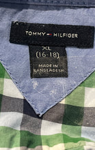 Load image into Gallery viewer, Tommy Hilfiger Boys Multicolor Gingham Check Button-Up Shirt Size XL 16-18
