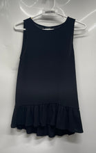 Load image into Gallery viewer, Express Womens Black Sleeveless Round Neck Ruffle Pullover Mini Dress Size XS
