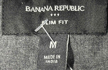 Load image into Gallery viewer, Banana Republic Mens Gray Slim Fit Short Sleeve Button-Up Shirt Size Medium
