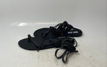 Load image into Gallery viewer, Steve Madden Womens Black Leather Open Toe Ankle Wrap Strappy Sandals Size 9.5M
