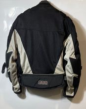 Load image into Gallery viewer, Motoboss Mens Black Padded Arms Long Sleeve Full-Zip Motorcycle Jacket Size XL
