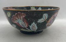 Load image into Gallery viewer, Black Floral Porcelain Hand-Painted Round Shape Home Decorative Bowl
