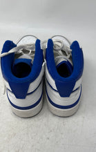 Load image into Gallery viewer, Adidas Kids Forum Mid FY4976 White Blue Mid Top Lace-Up Sneaker Shoes Size 5.5
