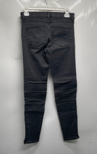 Load image into Gallery viewer, Zara Womens Black Denim Knee Patches Mid Rise Ankle Zip Skinny Leg Jeans Size M
