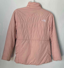 Load image into Gallery viewer, The North Face Girls Pink Reversible Quilted Long Sleeve Puffer Jacket Size L
