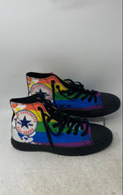 Load image into Gallery viewer, Chingasos Unisex Multicolor Round Toe Lace-Up Sneaker Shoes Size M8 W9.5
