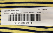 Load image into Gallery viewer, Polo Golf Ralph Lauren Mens Yellow Blue Striped Pima Cotton Polo Shirt Size M
