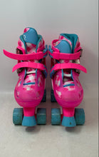 Load image into Gallery viewer, Roller Derby Girls Pink Adjustable 2-In-1 Inline And Roller Skates Size 3-6
