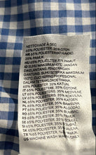 Load image into Gallery viewer, H&amp;M Mens Blue White Checked Collared Long Sleeve Slim Fit Button-Up Shirt Sz XS
