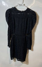 Load image into Gallery viewer, Express Womens Black Cut-Out Puff Sleeve Back Zip Mini Dress Size Small
