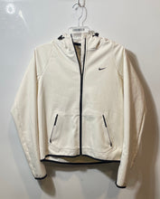 Load image into Gallery viewer, Nike Womens Off White Hypertech Storm-Fit Softshell Full-Zip Hoodie Size Medium
