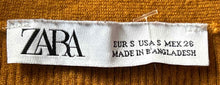 Load image into Gallery viewer, Zara Womens Mustard Long Sleeve Cardigan Sweaters Size Small
