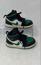 Load image into Gallery viewer, Nike Boys Air Jordan 1 Mid 640735-067 Black Green Lace-Up Sneaker Shoes Size 8C
